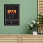 FORD F-100 1956 - Framed Car Poster