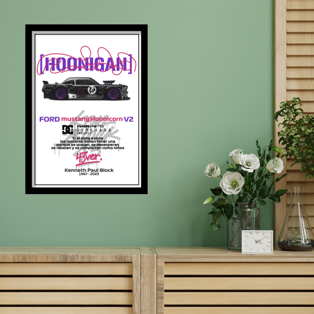 FORD MUSTANG HOONICORN V2 - Framed Car Poster