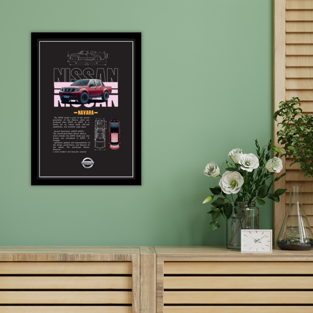 NISSAN NAVARA 2005 V1 - Framed Car Poster