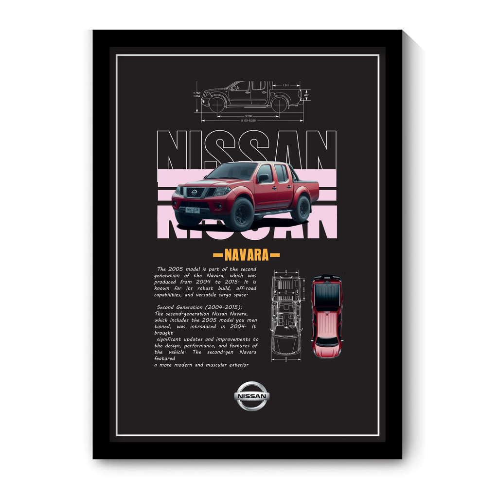 NISSAN NAVARA 2005 V1 - Framed Car Poster
