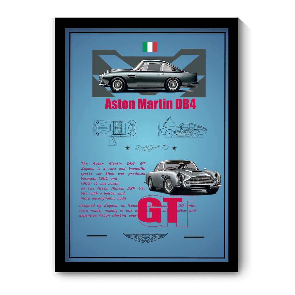 ASTON MARTIN DB4 GT - Framed Car Poster