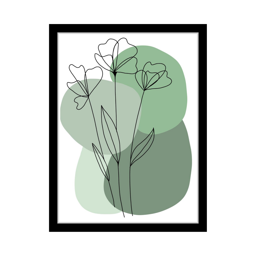 LINE ART LILIES - Framed Abstract Poster