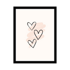 BLOOMING HEARTS - Framed Abstract Poster