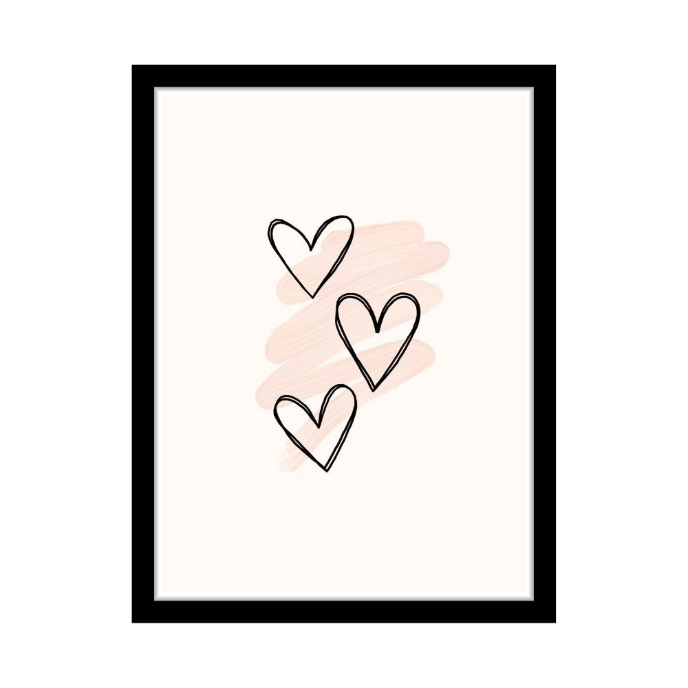 BLOOMING HEARTS - Framed Abstract Poster