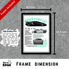 LAMBORGHINI AVENTADOR - Framed Car Poster