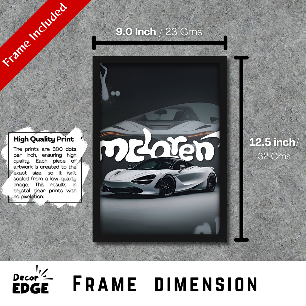 MCLAREN 720S - Framed Car Poster