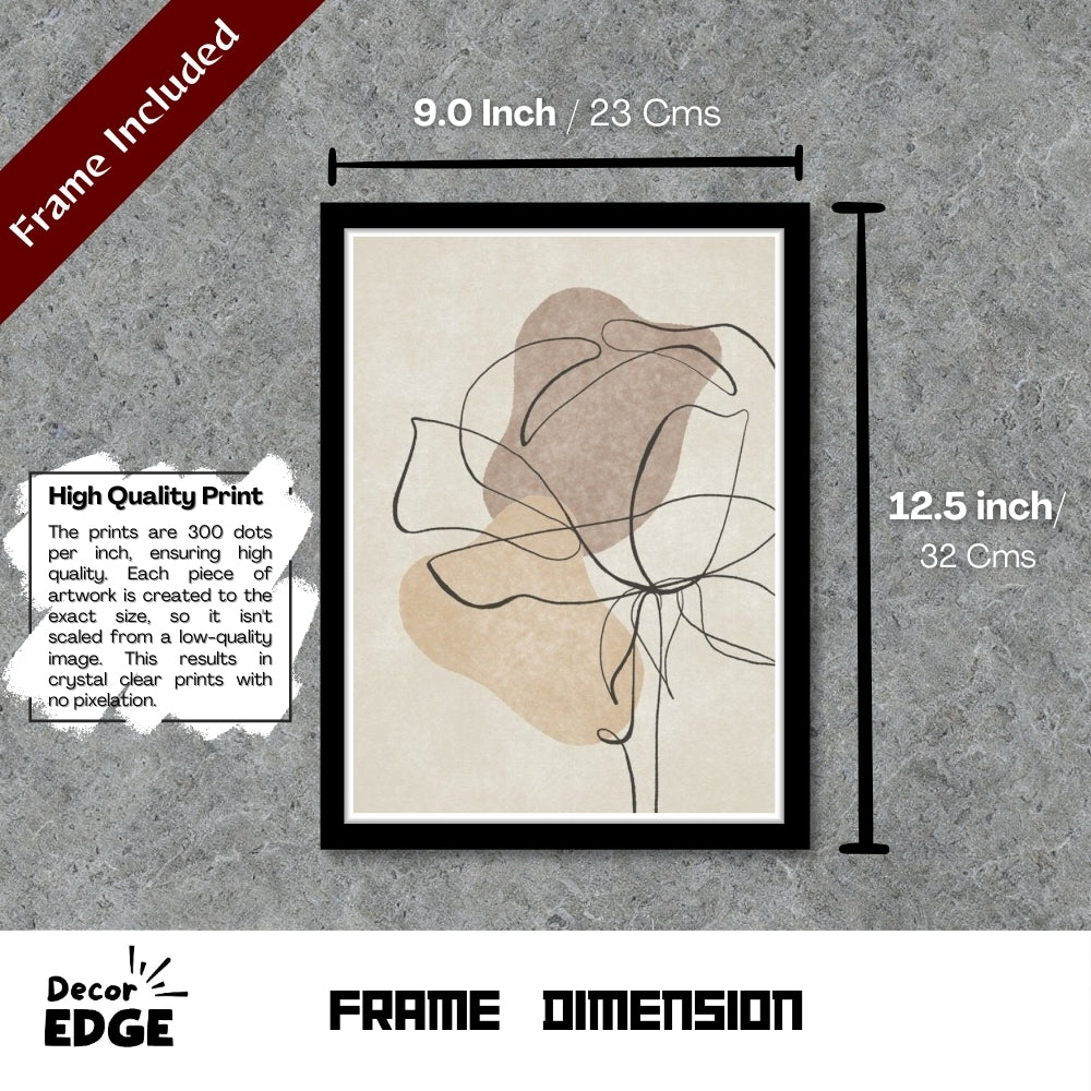 LINE BLOOM - Framed Abstract Poster