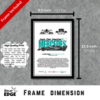 MERCEDES LEWIS CARL HAMILTON 44 - Framed Car Poster