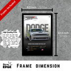 DODGE CHALLENGER SRT - Framed Car Poster