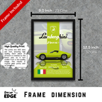 LAMBORGHINI MIURA - Framed Car Poster
