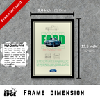 FORD CLASSIC F-100 1956 - Framed Car Poster