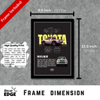 TOYOTA HILUX V1 - Framed Car Poster