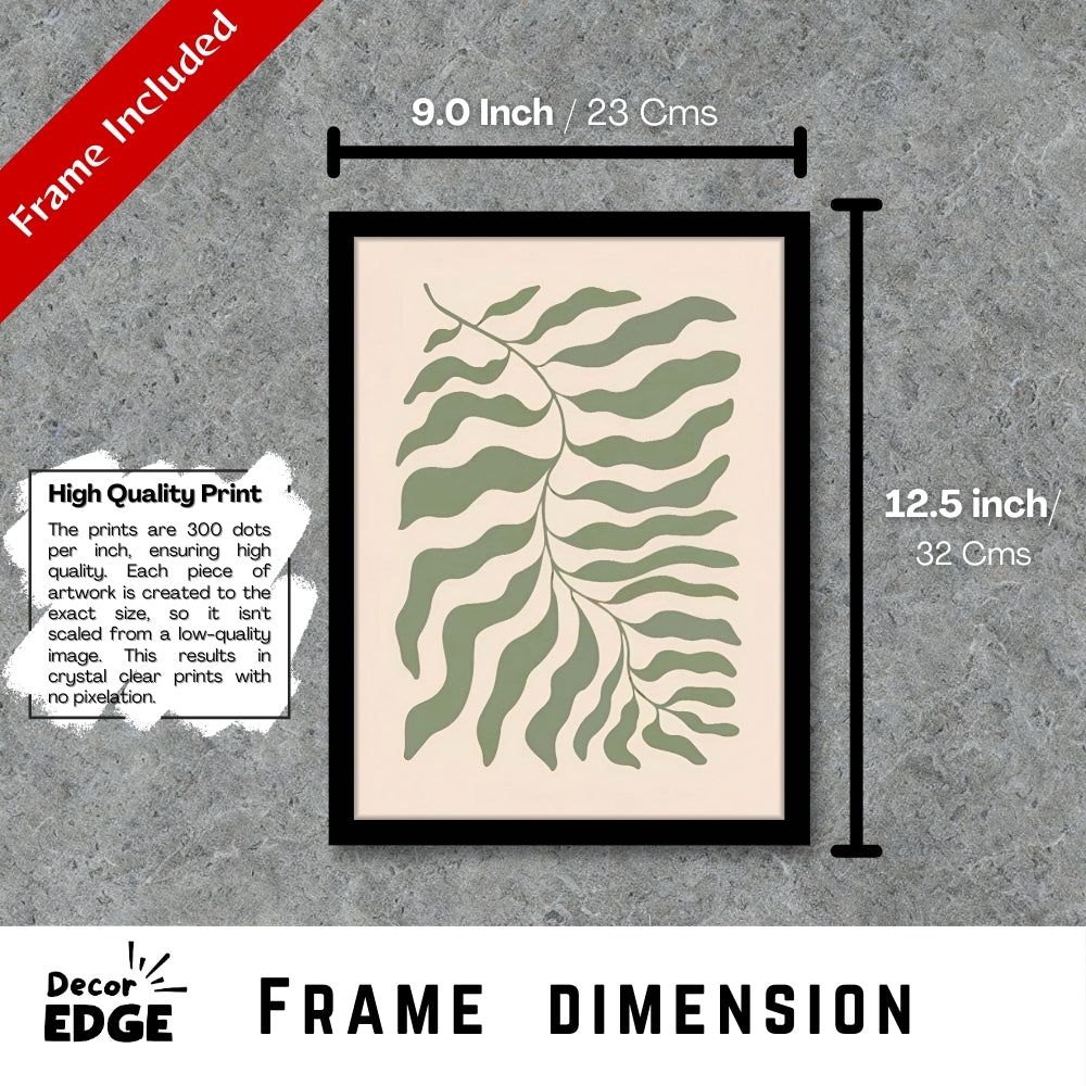 SERENE FERN - Framed Abstract Poster