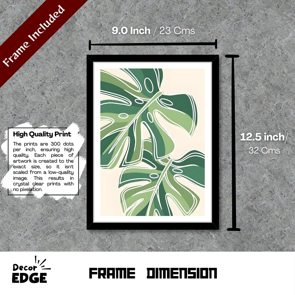 MONSTERA WHIMSY - Framed Abstract Poster