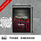 PORSCHE TURBO - Framed Car Poster
