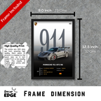 PORSCHE 911 GT3 RS - Framed Car Poster