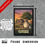 MY NEIGHBOUR TOTORO- Framed Ghibli Anime Poster