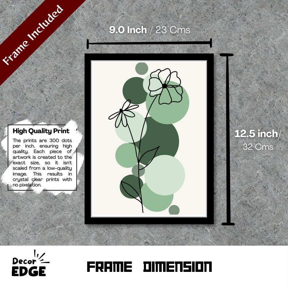 SIMPLE FLORA - Framed Abstract Poster