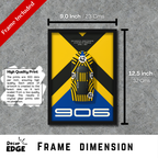 PORSCHE 906 CARRERA 6 - Framed Car Poster