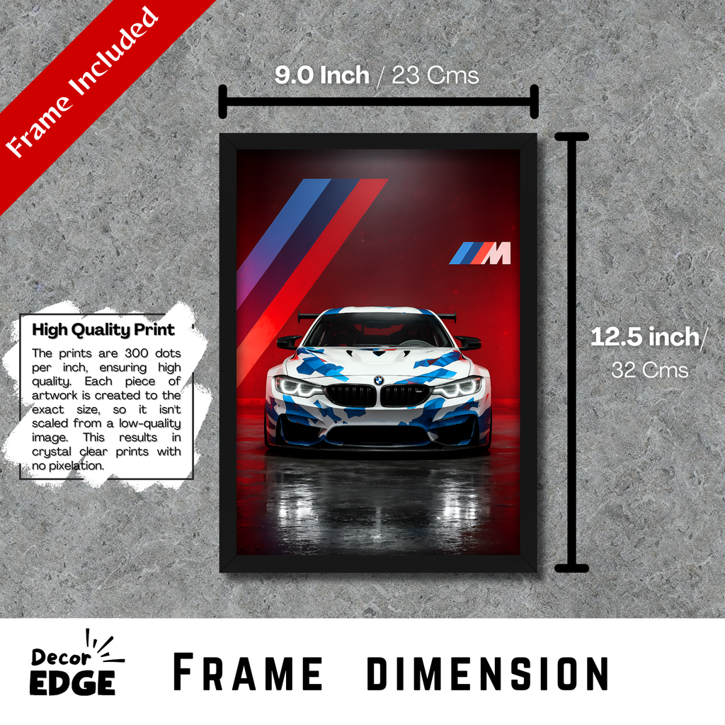 BMW M4 GT4 - Framed Car Poster