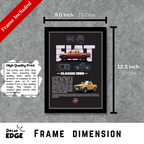 FIAT CLASSIC 1980 V1 - Framed Car Poster