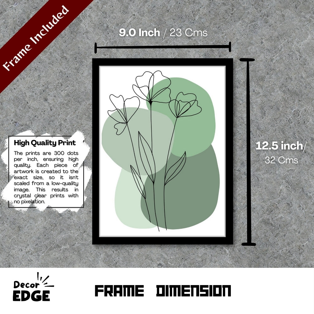 LINE ART LILIES - Framed Abstract Poster