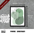 LINE ART LILIES - Framed Abstract Poster