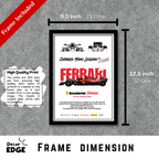FERRARI CHARLES MARC LECLERC 16 - Framed Car Poster