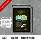 TOYOTA CORONA 1970 V1 - Framed Car Poster