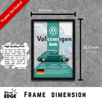 VOLKSWAGEN BEETLE - Framed Car Poster