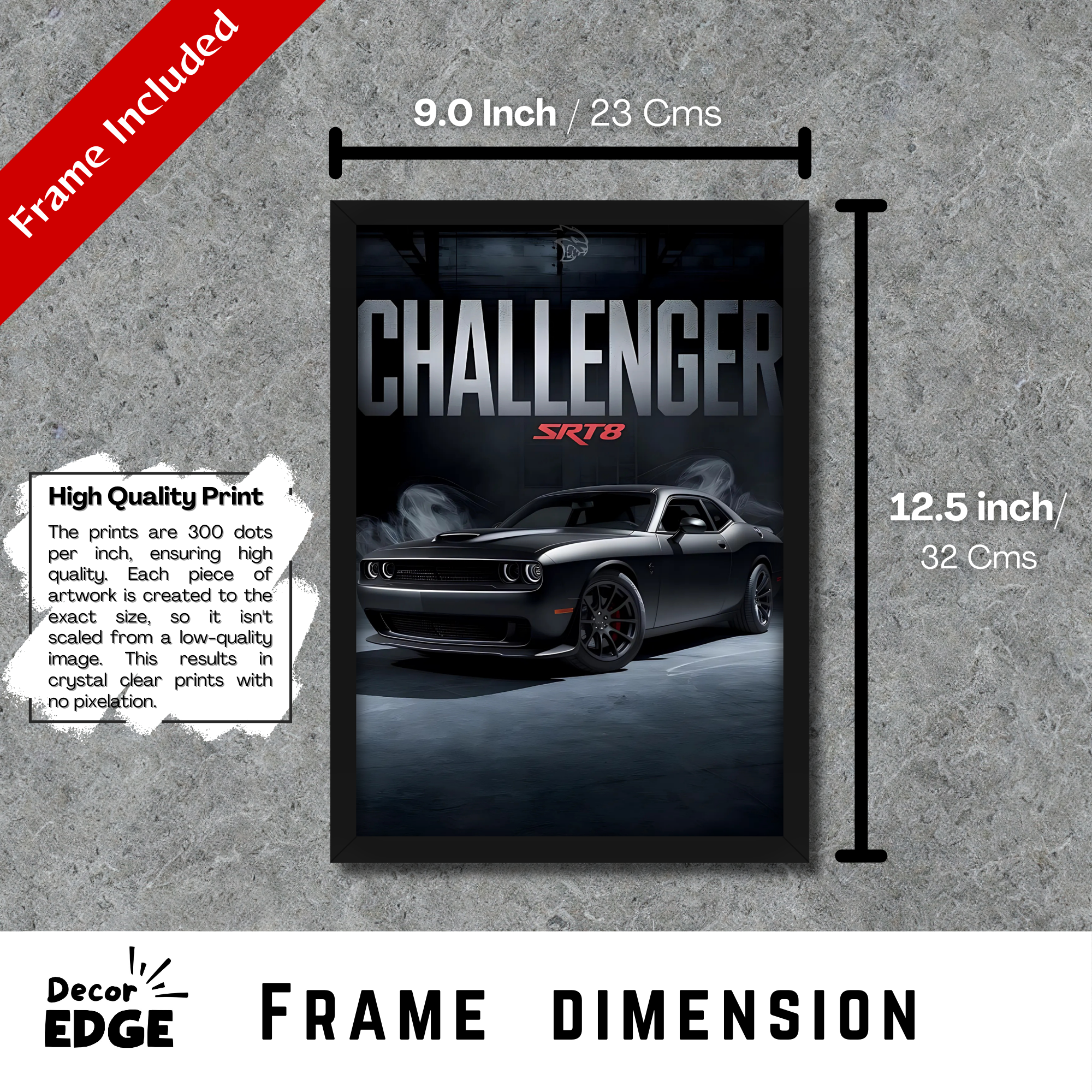 CHALLENGER SRT8 - Framed Car Poster