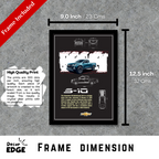 CHEVROLET S-10 ADVANTAGE 2017 - Framed Car Poster