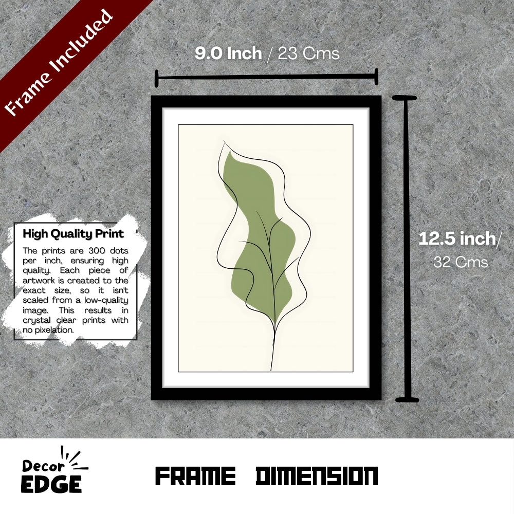 VIRIDIS FOLIUM - Framed Abstract Poster