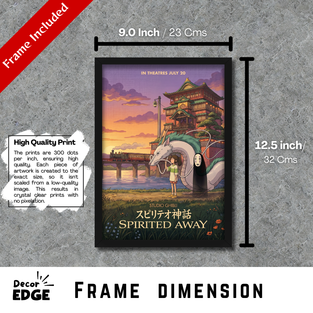 SPIRITED AWAY- Framed Ghibli Anime Poster