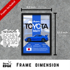 TOYOTA SUPRA MKIV - Framed Car Poster