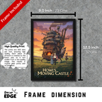 HOWLS MOVING CASTLE- Framed Ghibli Anime Poster