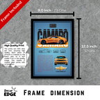 CHEVROLET CAMARO 5TH GEN - Framed Car Poster