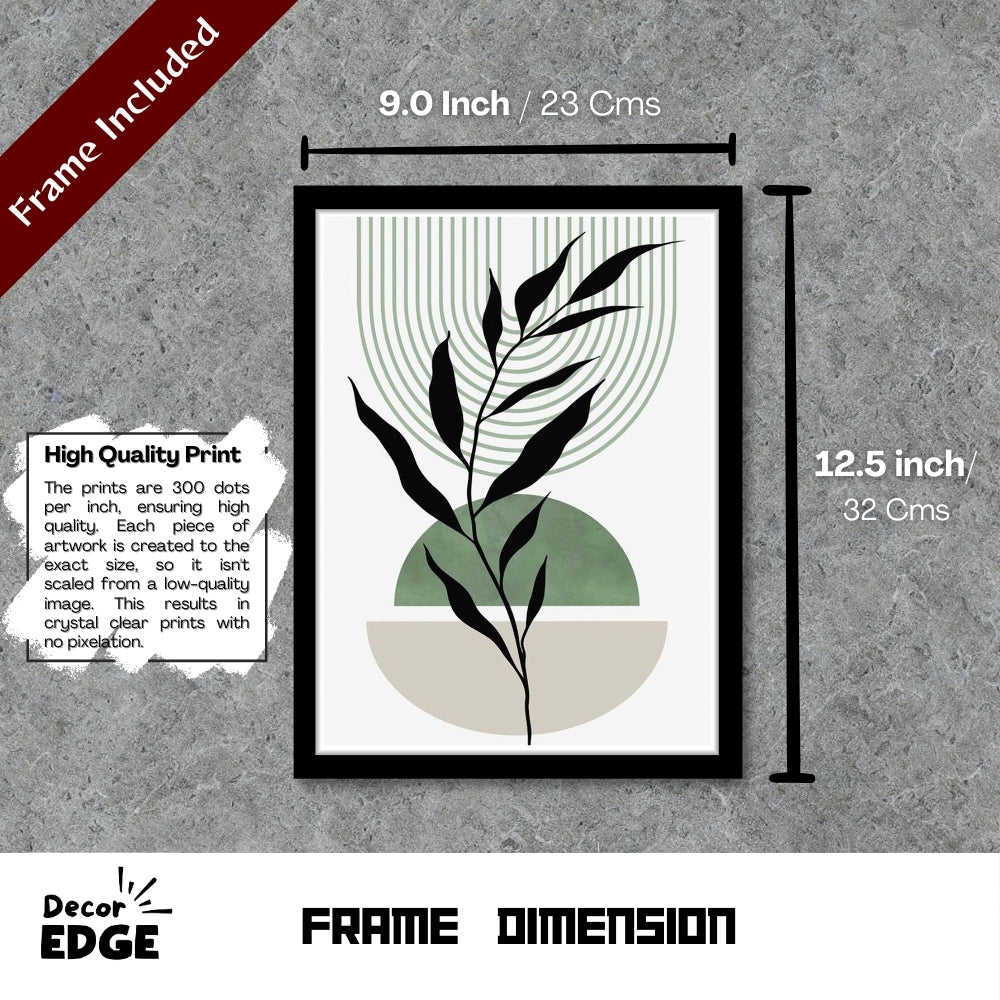 LEAF MOTIF - Framed Abstract Poster