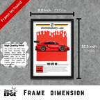 911 GT3 RS -1 - Framed Car Poster