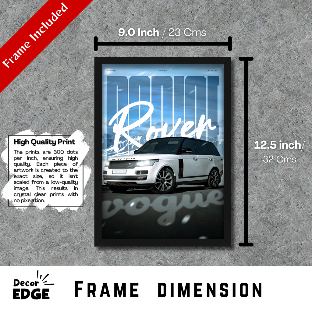 RANGER ROVER VOGUE - Framed Car Poster