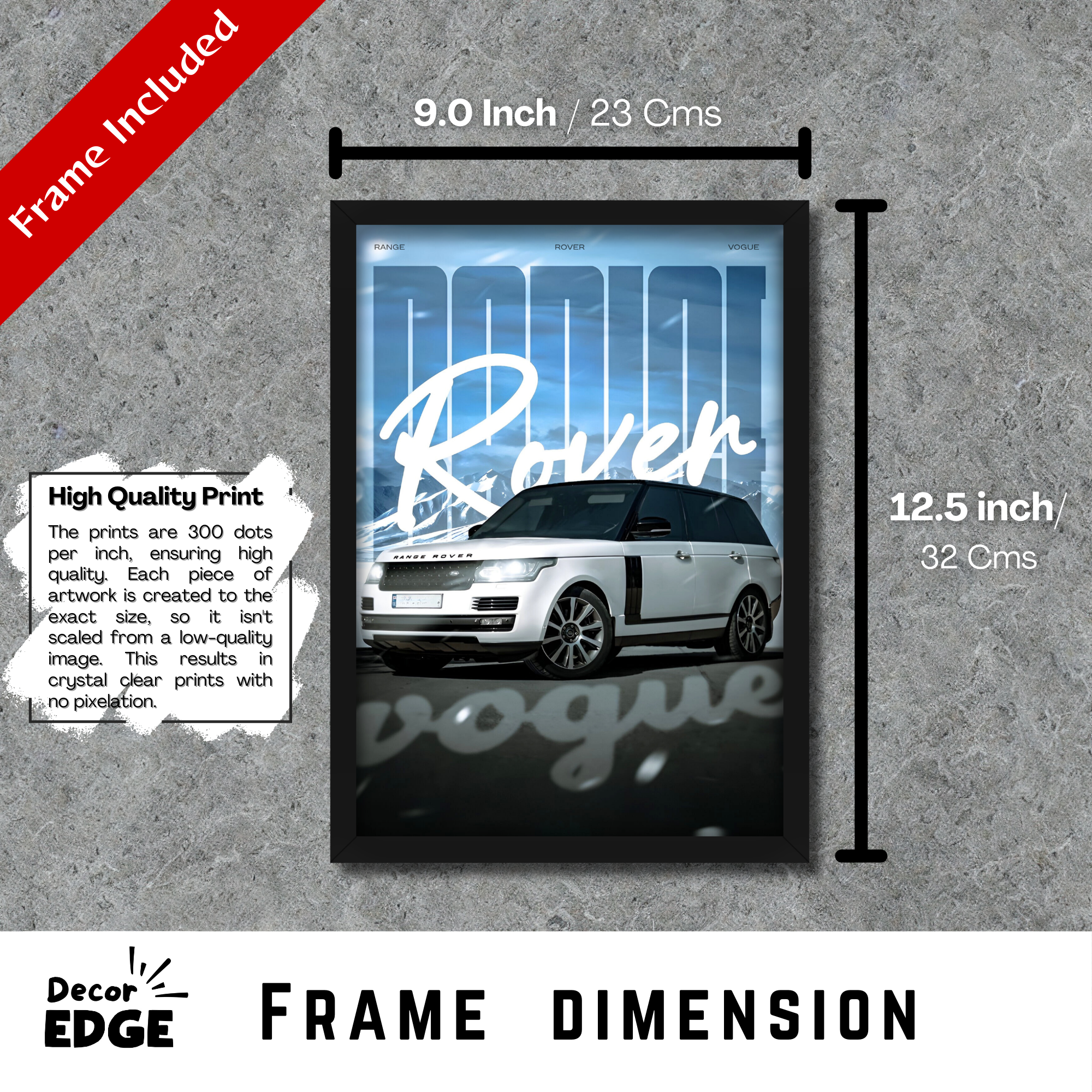 RANGER ROVER VOGUE - Framed Car Poster