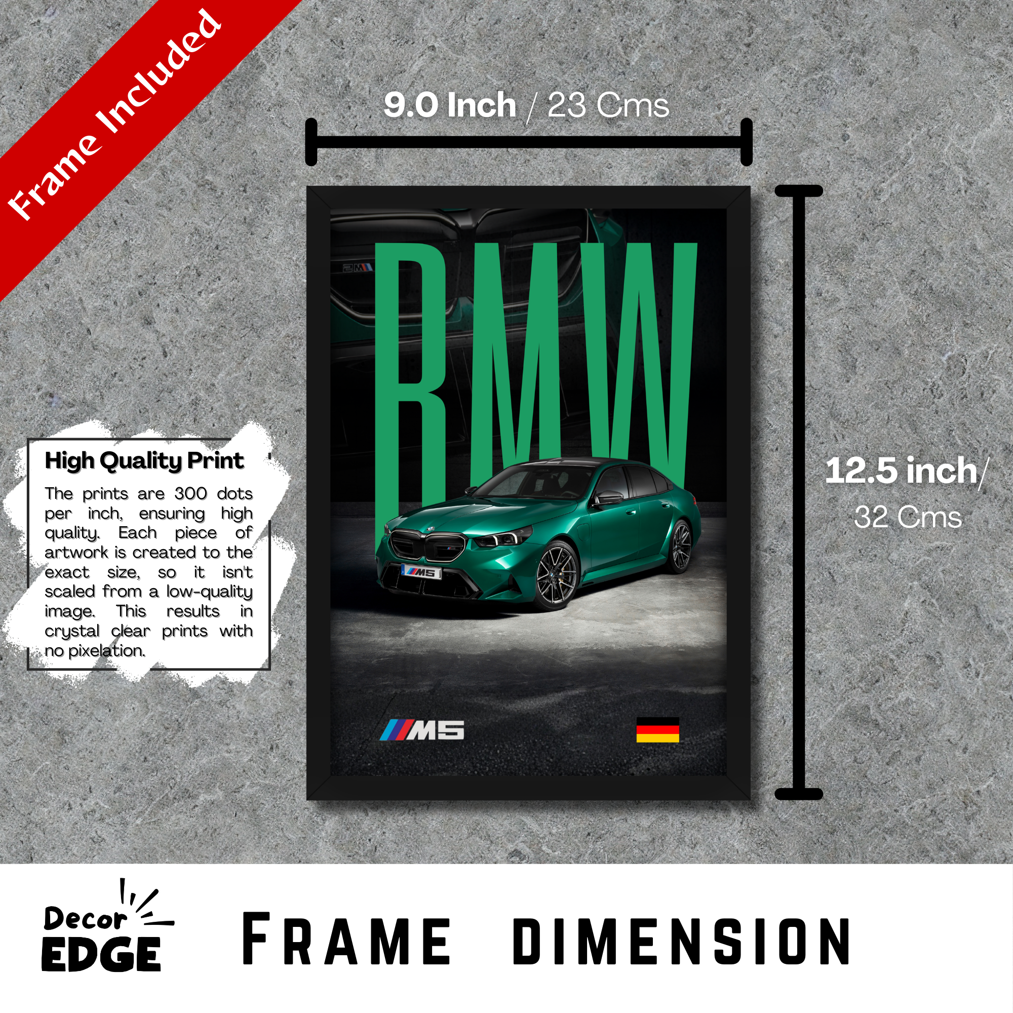 BMW M5 - Framed Car Poster