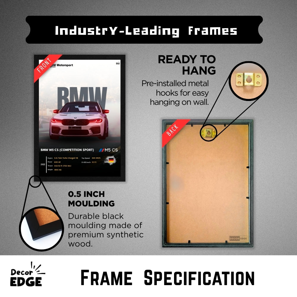 BMW M5 CS - Framed Car Poster