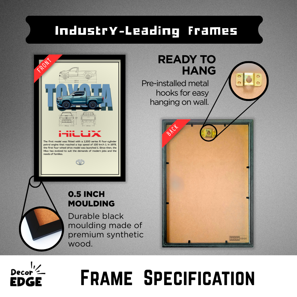 TOYOTA HILUX - Framed Car Poster