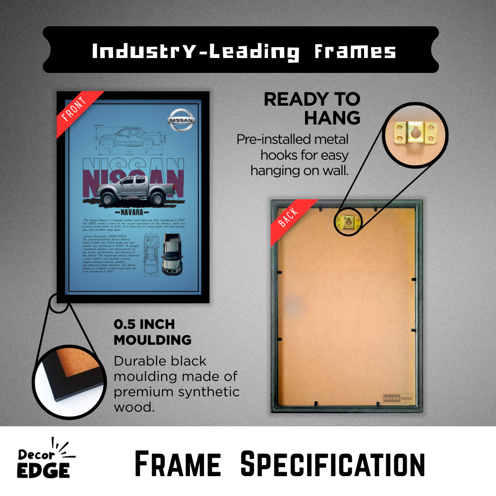 NISSAN NAVARA 2005 - Framed Car Poster