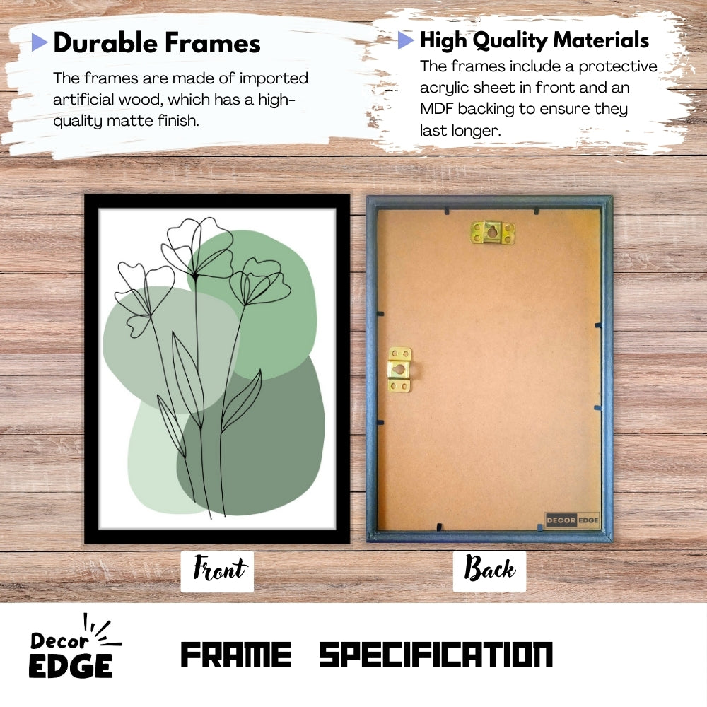 LINE ART LILIES - Framed Abstract Poster