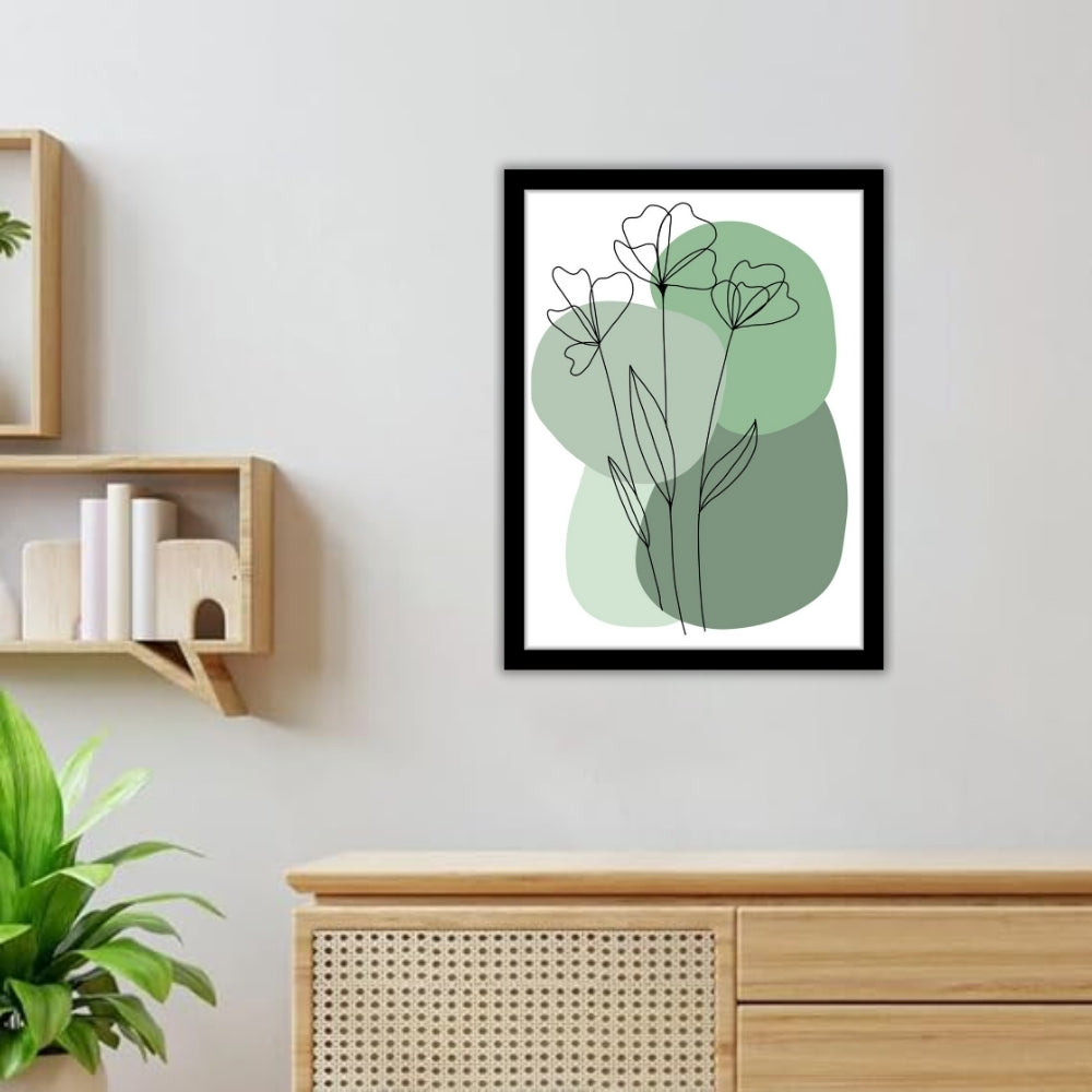 LINE ART LILIES - Framed Abstract Poster