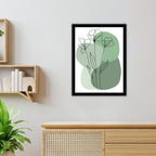 LINE ART LILIES - Framed Abstract Poster