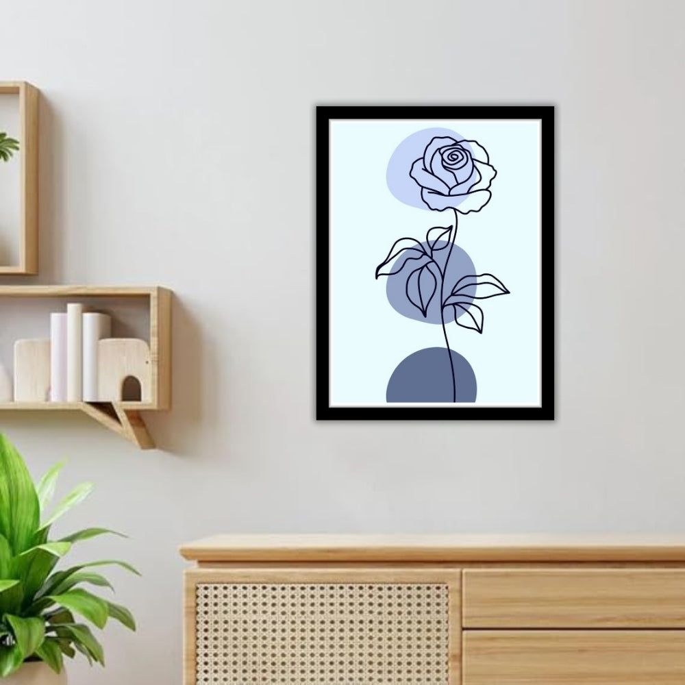 BLUE ROSE - Framed Abstract Poster