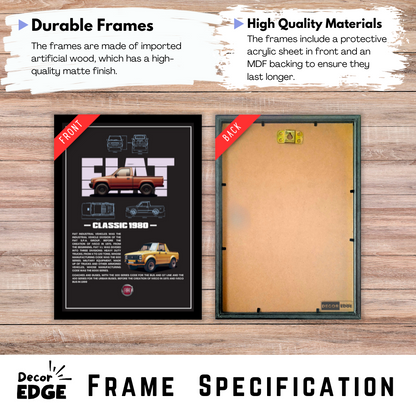 FIAT CLASSIC 1980 - Premium Framed Poster